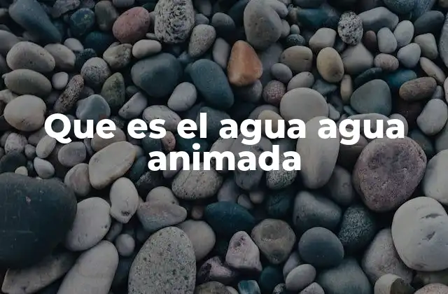 Que es el Agua Agua Animada