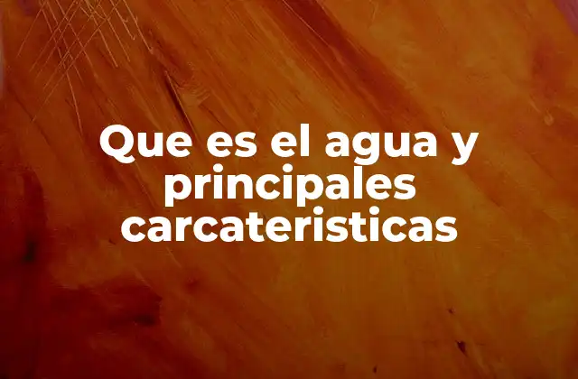Que es el Agua y Principales Carcateristicas 2 El agua como componente esencial de la vida