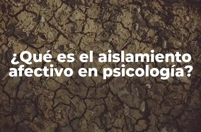 ¿qué es el Aislamiento Afectivo en Psicología? 2 La desconexión emocional como forma de supervivencia