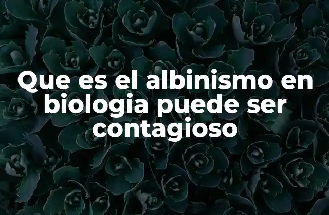 Que es el Albinismo en Biologia Puede Ser Contagioso