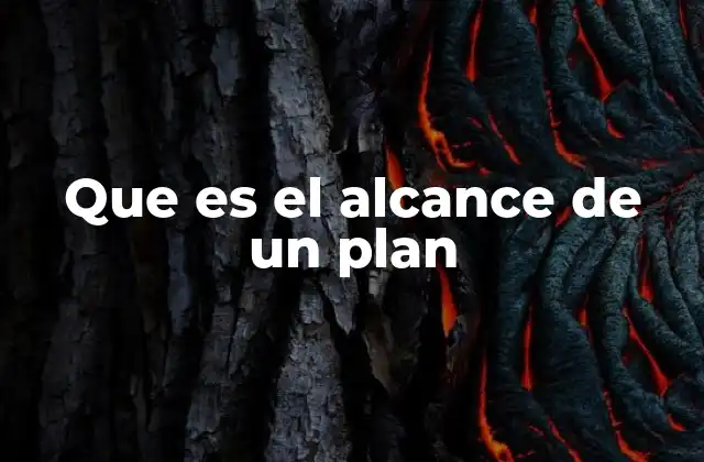 Que es el Alcance de un Plan