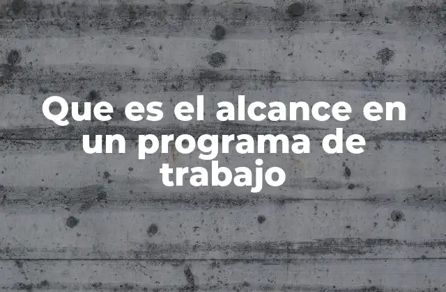 Que es el Alcance en un Programa de Trabajo 2 La importancia del alcance en la planificación estratégica