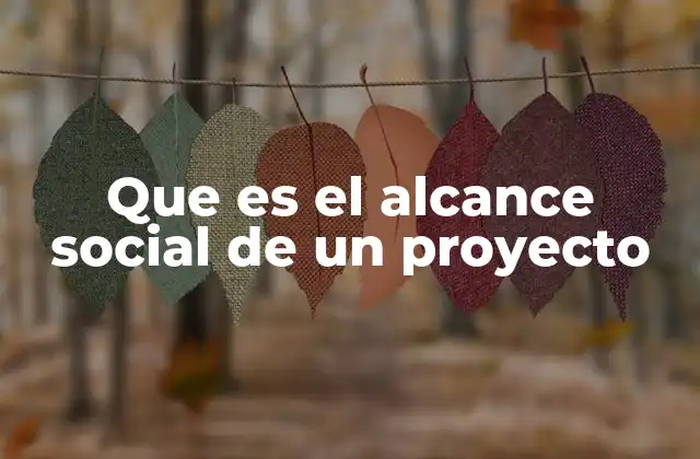 Que es el Alcance Social de un Proyecto 2 La importancia del impacto en la comunidad