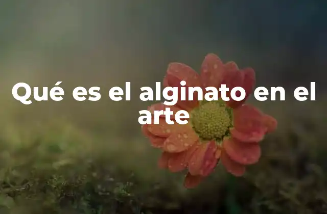 Qué es el Alginato en el Arte