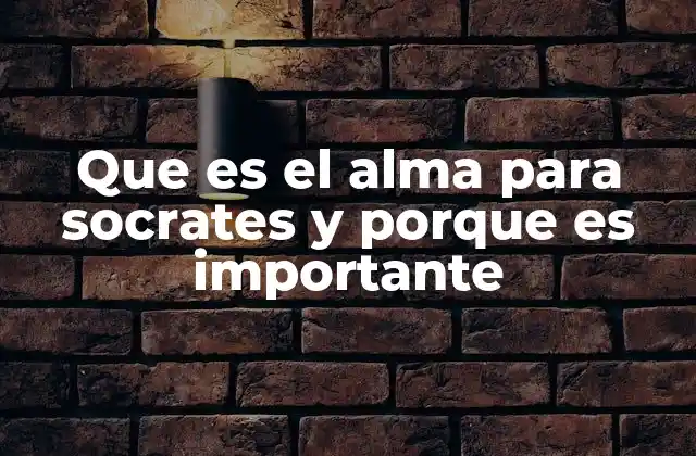 Que es el Alma para Socrates y Porque es Importante