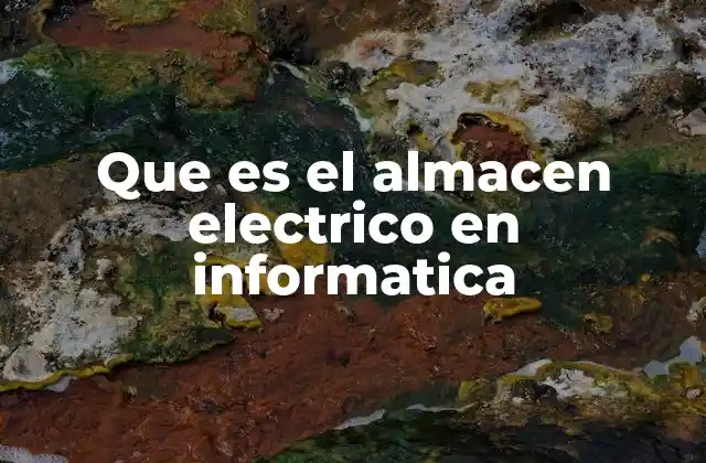 Que es el Almacen Electrico en Informatica