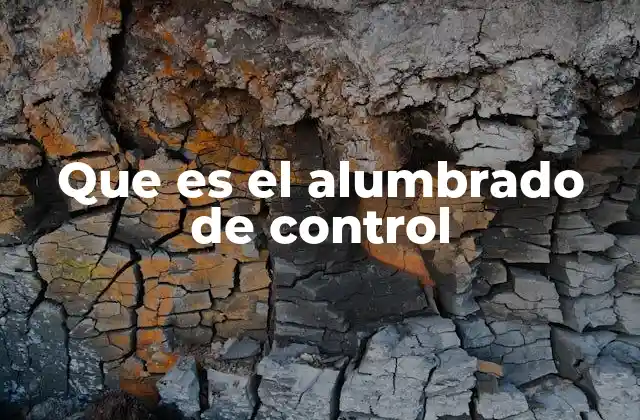 Que es el Alumbrado de Control