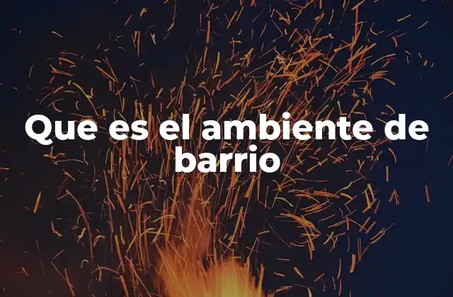 Que es el Ambiente de Barrio 2 Factores que conforman el entorno comunitario