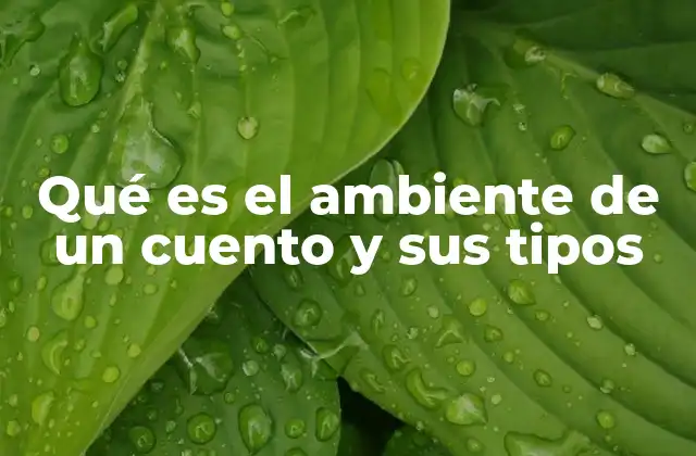 Qué es el Ambiente de un Cuento y Sus Tipos
