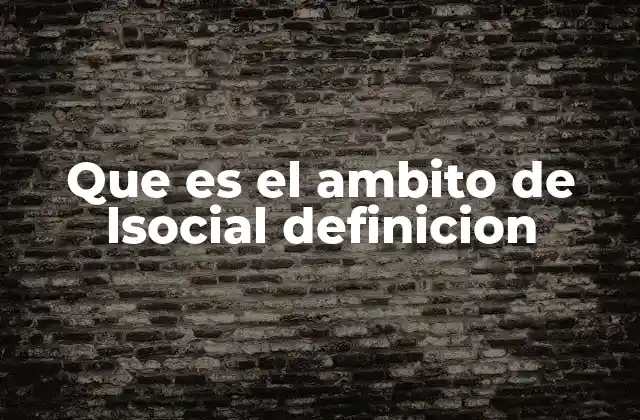 Que es el Ambito de Lsocial Definicion 2 La importancia del ámbito social en la vida humana