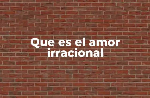 Que es el Amor Irracional