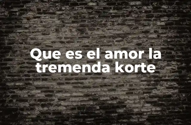 Que es el Amor la Tremenda Korte