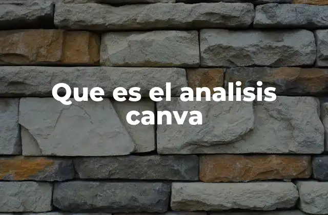 Que es el Analisis Canva
