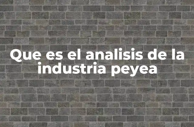 Que es el Analisis de la Industria Peyea 2 La importancia de entender el entorno industrial