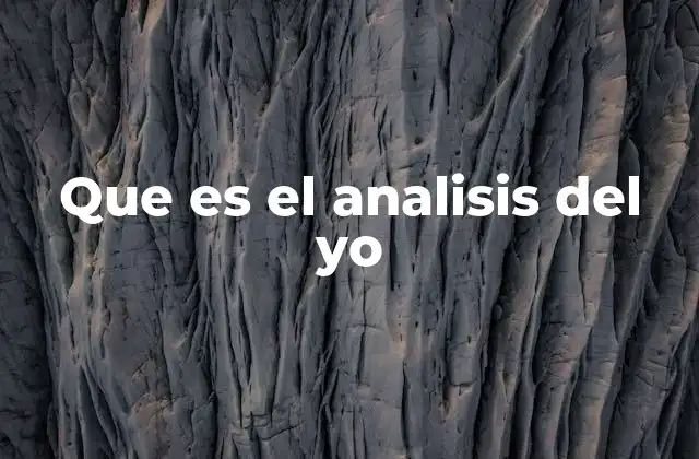 Que es el Analisis Del Yo 2 La importancia de explorar la identidad interna