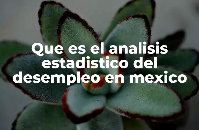 El desempleo en México visto a través de la estadística