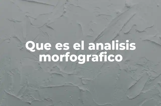 La importancia del análisis morfográfico en el aprendizaje de la lengua escrita