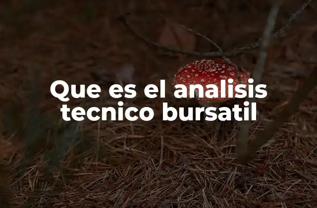 Que es el Analisis Tecnico Bursatil