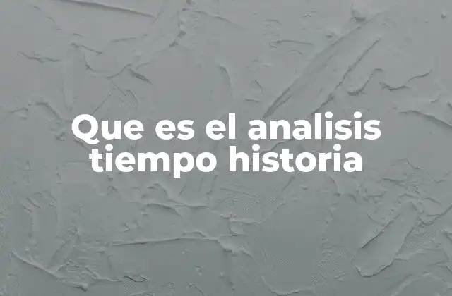 Que es el Analisis Tiempo Historia