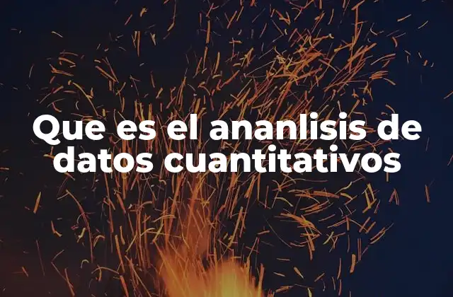 Que es el Ananlisis de Datos Cuantitativos