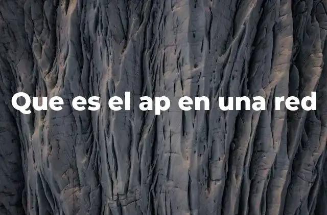 Que es el Ap en una Red
