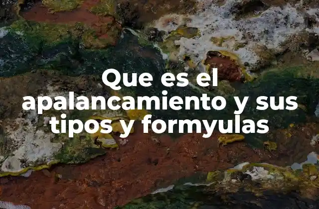 Que es el Apalancamiento y Sus Tipos y Formyulas