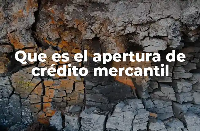 Que es el Apertura de Crédito Mercantil