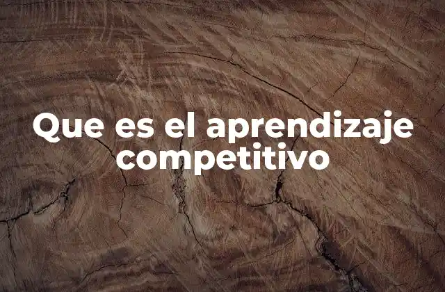 Que es el Aprendizaje Competitivo