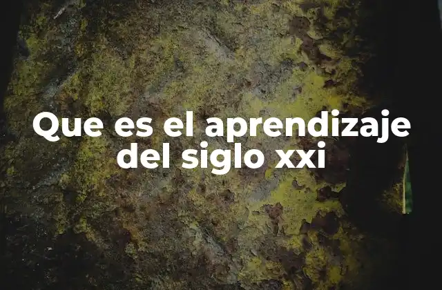 Que es el Aprendizaje Del Siglo Xxi