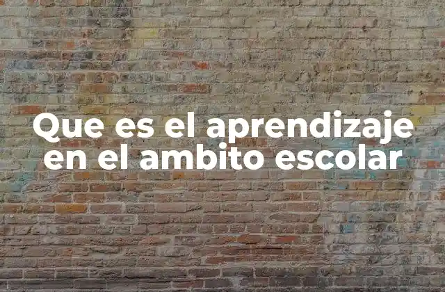 Que es el Aprendizaje en el Ambito Escolar 2 El aprendizaje como herramienta para el desarrollo personal y social