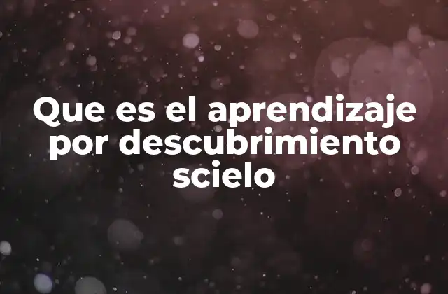 Que es el Aprendizaje por Descubrimiento Scielo