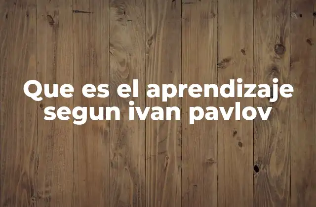 El aprendizaje como proceso asociativo