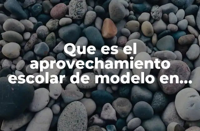 Que es el Aprovechamiento Escolar de Modelo en Competencias
