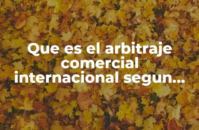Que es el Arbitraje Comercial Internacional Segun Gomez Ruano
