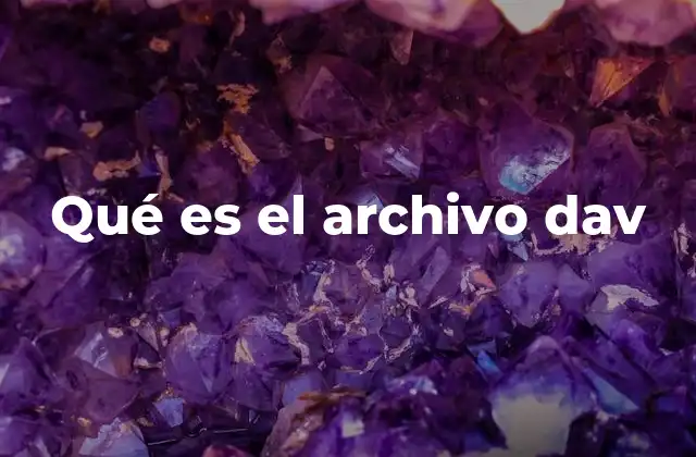 Qué es el Archivo Dav