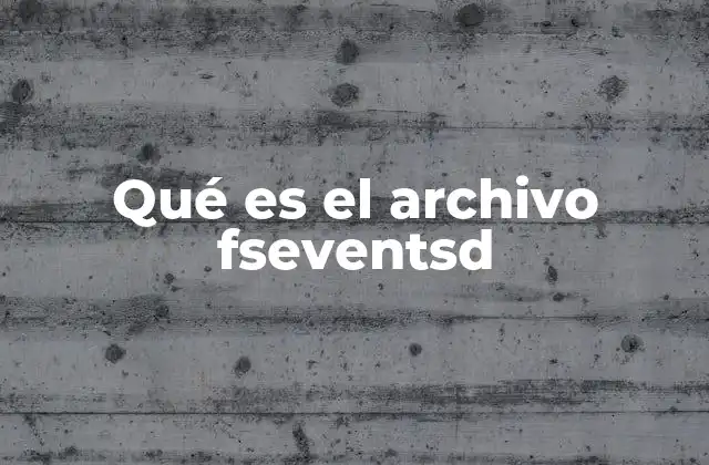 Qué es el Archivo Fseventsd