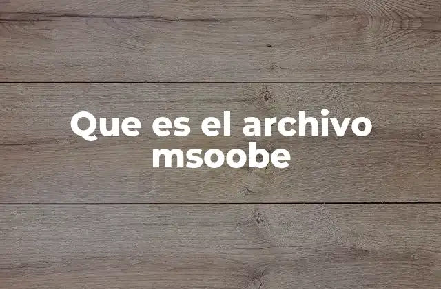 Que es el Archivo Msoobe