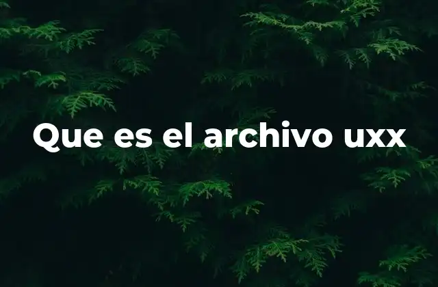Que es el Archivo Uxx