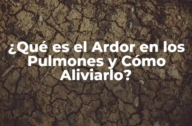 ¿qué es el Ardor en los Pulmones y Cómo Aliviarlo?