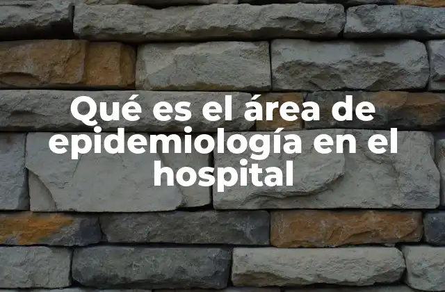 Qué es el Área de Epidemiología en el Hospital