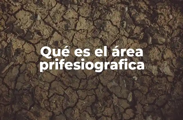 Qué es el Área Prifesiografica