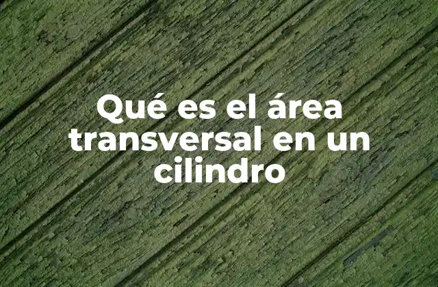 Qué es el Área Transversal en un Cilindro
