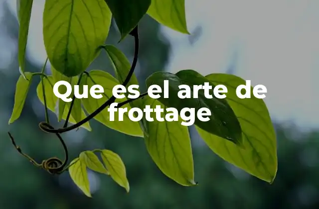 Que es el Arte de Frottage