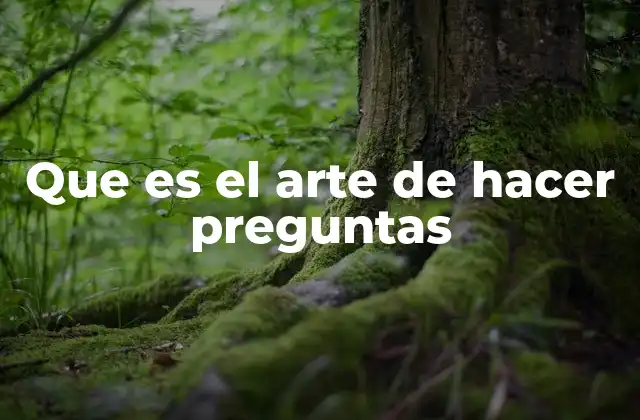 Que es el Arte de Hacer Preguntas