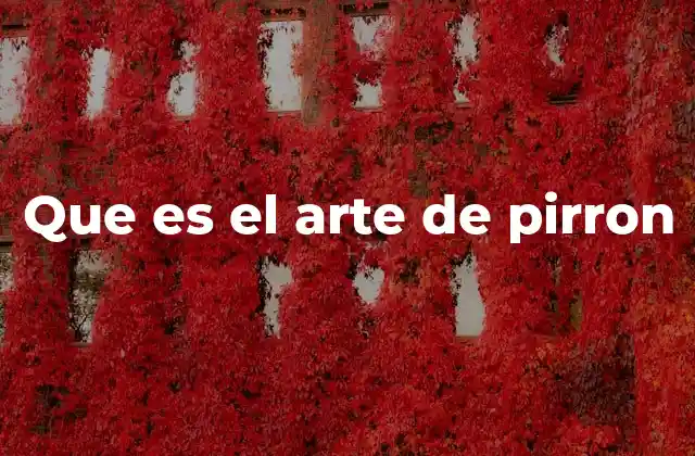 Que es el Arte de Pirron