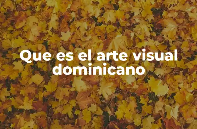 Que es el Arte Visual Dominicano