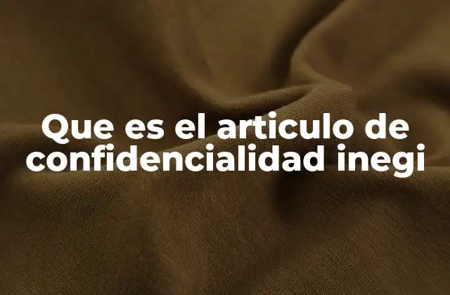 El papel del INEGI en la protección de datos personales