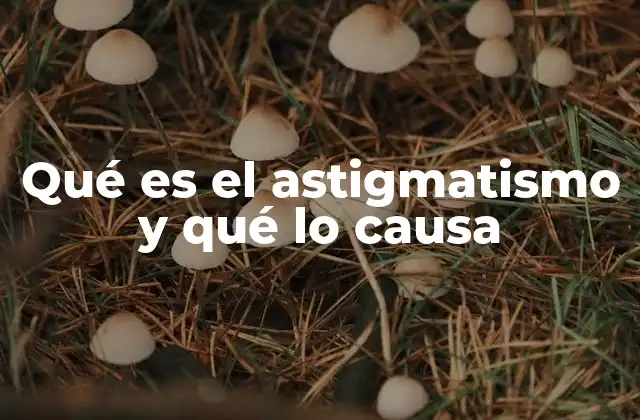Qué es el Astigmatismo y Qué Lo Causa