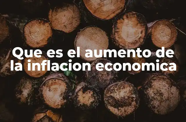 Que es el Aumento de la Inflacion Economica
