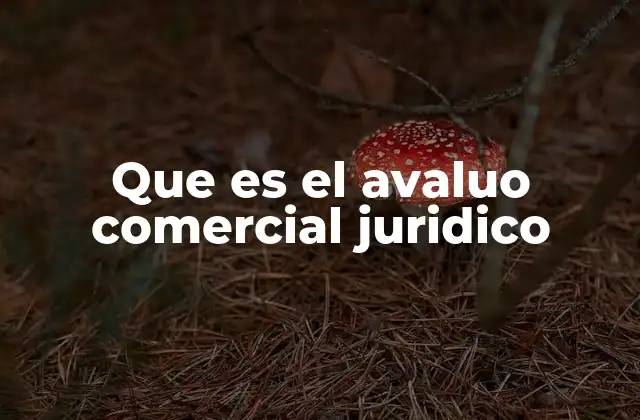 Que es el Avaluo Comercial Juridico